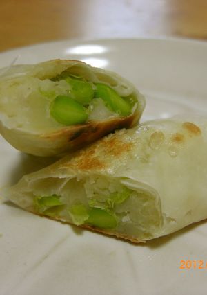 おつまみにも。簡単枝豆ポテトの春巻き-レシピのメイン写真