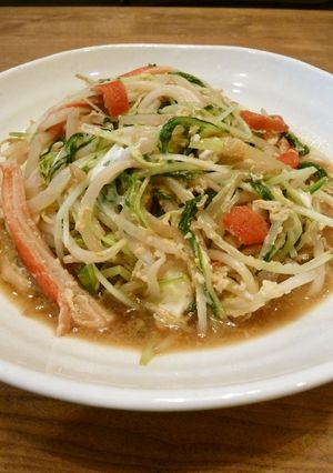 あと1品に！もやしと水菜のオイスター炒め-レシピのメイン写真