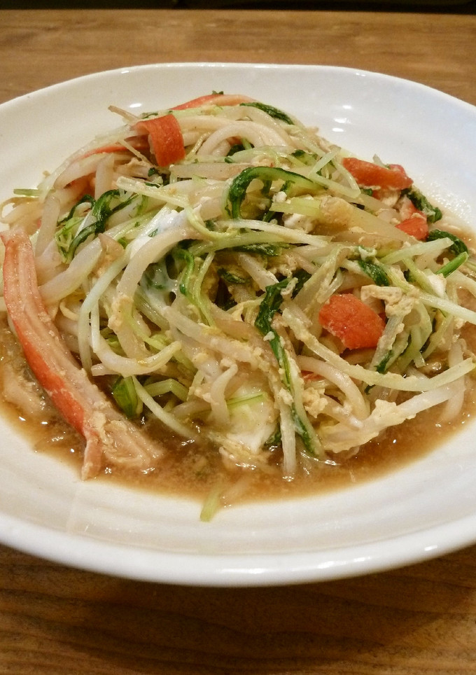 あと1品に！もやしと水菜のオイスター炒め-レシピのメイン写真