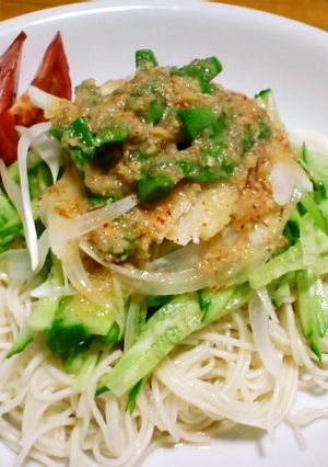 バンバンジーのようなたれでそうめん-レシピのメイン写真