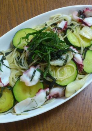 ズッキーニとタコのシソたっぷりパスタ-レシピのメイン写真
