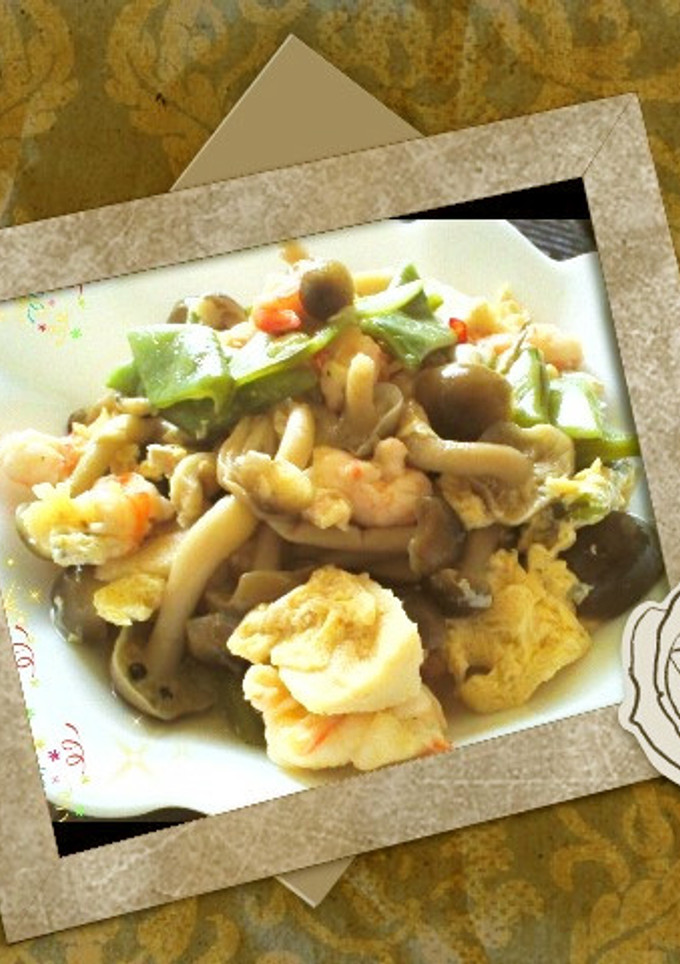 簡単☆彡海老と豆腐としめじの玉子とじ-レシピのメイン写真