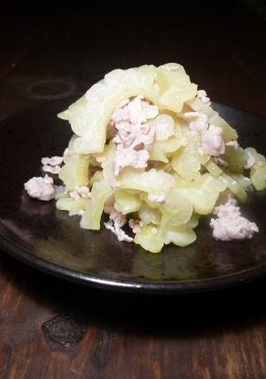 白ゴーヤーと豚肉の和えたん　京都カフェ-レシピのメイン写真