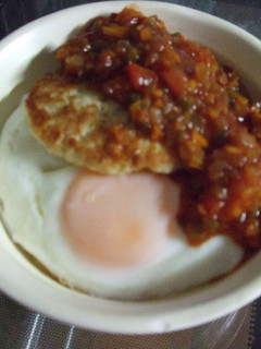 野菜ソースのロコモコ丼-レシピのメイン写真