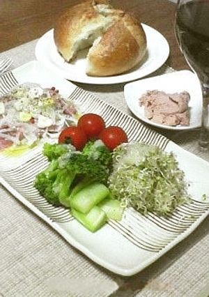 カツオのカルパッチョ　と　サラダ-レシピのメイン写真