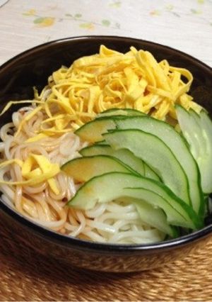 簡単！ピリ辛ひやむぎ-レシピのメイン写真