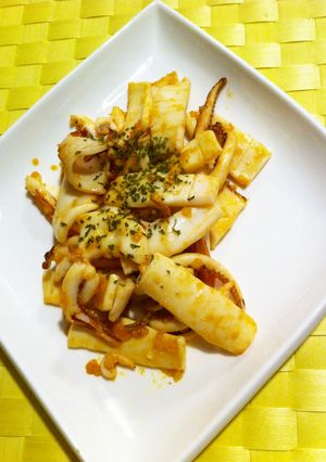 塩麹でイカのカレー粉炒め-レシピのメイン写真