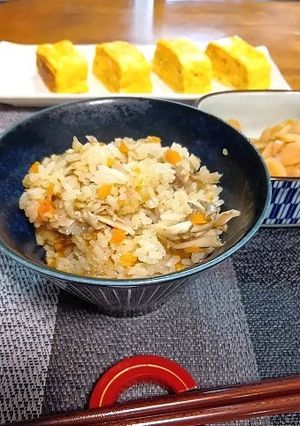 ゴボウと舞茸の美味しい炊き込み御飯-レシピのメイン写真