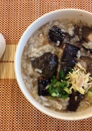 揚げナス粥-レシピのメイン写真