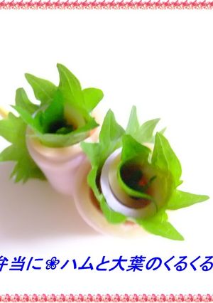 ❀お弁当に❀ハムと大葉のくるくる巻き-レシピのメイン写真