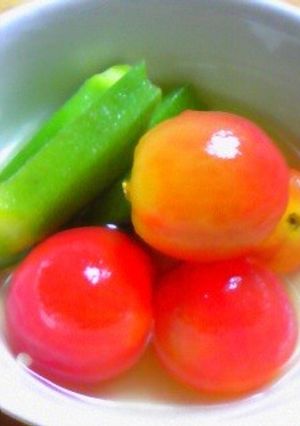 ミニトマトとオクラのひんやり-レシピのメイン写真