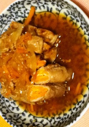 ご飯が進む!!塩麹入り鶏肉のにんじん巻き-レシピのメイン写真