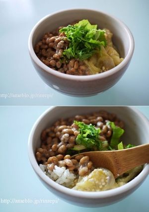 焼きナス納豆どんぶり-レシピのメイン写真