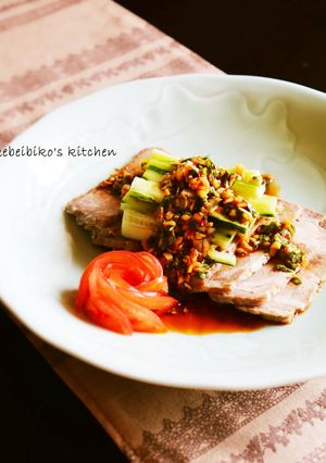 香味野菜でしっとり＊ゆで豚-レシピのメイン写真