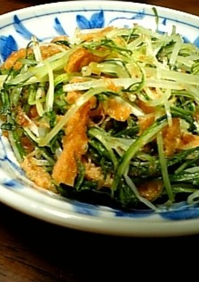 水菜と油揚げのさっと煮-レシピのメイン写真