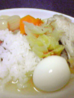 骨付き鶏と野菜のスープ飯♪-レシピのメイン写真