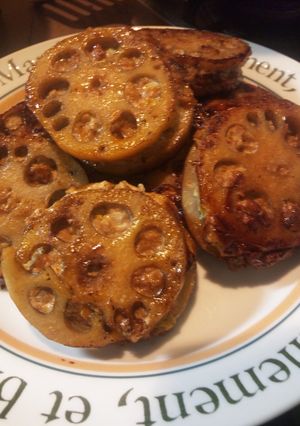 豚ひき肉のれんこん挟み焼き-レシピのメイン写真