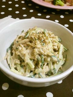 切干大根ときゅうりのすり胡麻マヨ和え-レシピのメイン写真