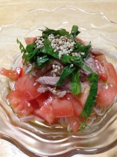 トマトとツナのオシャレなそうめん-レシピのメイン写真
