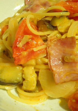 トマトとナスのパスタ-レシピのメイン写真