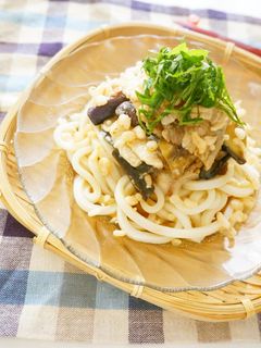ぶっかけうどん〜豚バラと茄子のめんつゆで-レシピのメイン写真