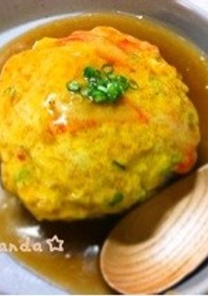 卵1個で作る山芋入りふんわり優しい天津飯-レシピのメイン写真