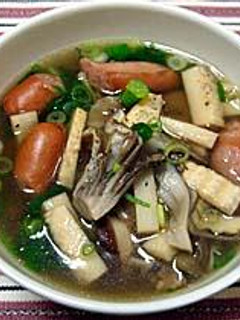 ソーセージときのこの中華風スープ-レシピのメイン写真