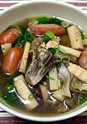 ソーセージときのこの中華風スープ-レシピのメイン写真
