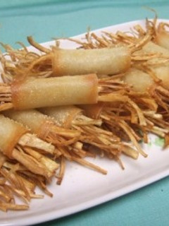 春巻きの皮で『ごぼうのカリッと揚げ』-レシピのメイン写真