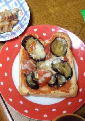 焼きトマト＆焼き茄子のピザトースト-レシピのメイン写真