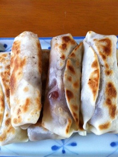 アンコとバナナの餃子の皮巻き焼き-レシピのメイン写真