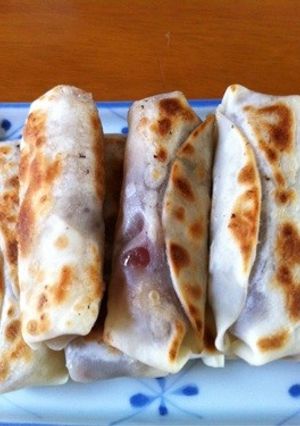 アンコとバナナの餃子の皮巻き焼き-レシピのメイン写真