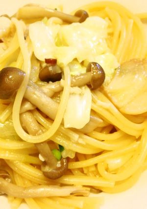 しめじとキャベツの和風ペペロンチーノ-レシピのメイン写真