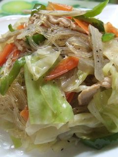 炒めながらもどす【はるさめの野菜炒め】-レシピのメイン写真
