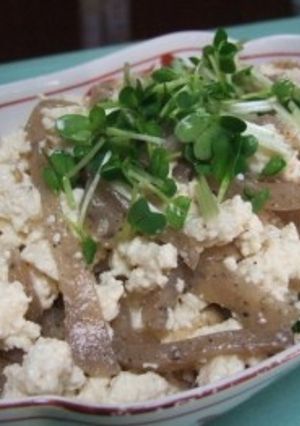 豆腐とこんにゃくのあえ物-レシピのメイン写真