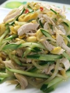 豆もやしとササミとキュウリの中華サラダ-レシピのメイン写真