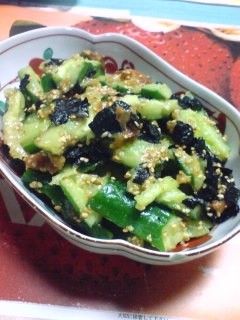 ヘルシー★キュウリの梅和え・海苔風味-レシピのメイン写真