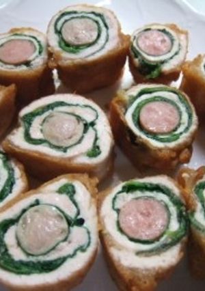 ササミでほうれん草とウインナーの唐揚げ-レシピのメイン写真