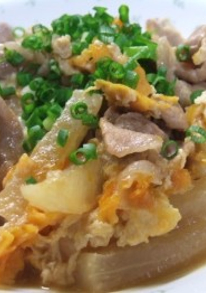 大根と豚肉の卵とじ-レシピのメイン写真