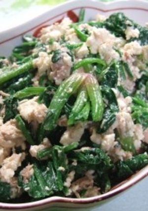 ほうれん草とツナの豆腐和え-レシピのメイン写真