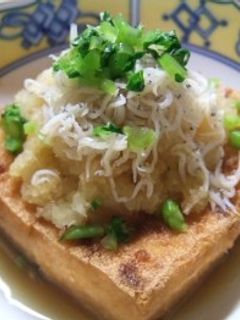 「厚揚げのしらす・おろし添え」ぽん酢味で-レシピのメイン写真