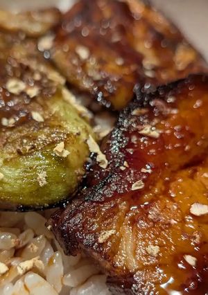 鰻丼モドキの第4弾🍆茄子と豚角煮で最高模造鰻丼-レシピのメイン写真