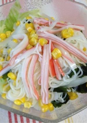 サラダそうめんで⁉ お腹いっぱい！-レシピのメイン写真