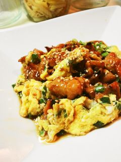 簡単*焼き鳥と卵の炒め物*-レシピのメイン写真