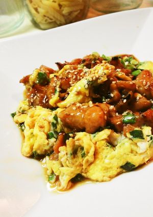 簡単＊焼き鳥と卵の炒め物＊-レシピのメイン写真