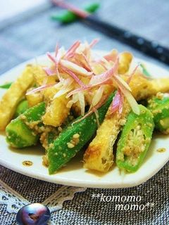 オクラと油揚げのポン酢ごま和え-レシピのメイン写真