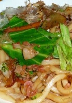 春色焼きうどんにんにく醤油味-レシピのメイン写真