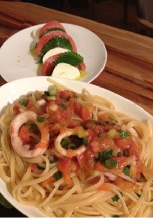 フレッシュトマトとイカのリングイネ☆彡-レシピのメイン写真