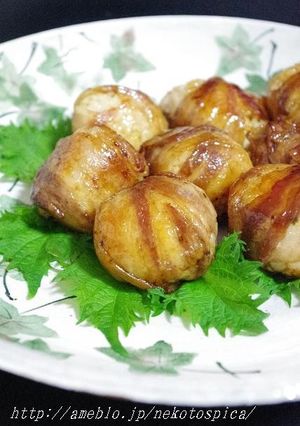 うずら入り肉巻きおにぎり-レシピのメイン写真