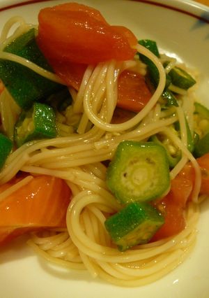 オクラとトマトとそうめんのサラダ-レシピのメイン写真